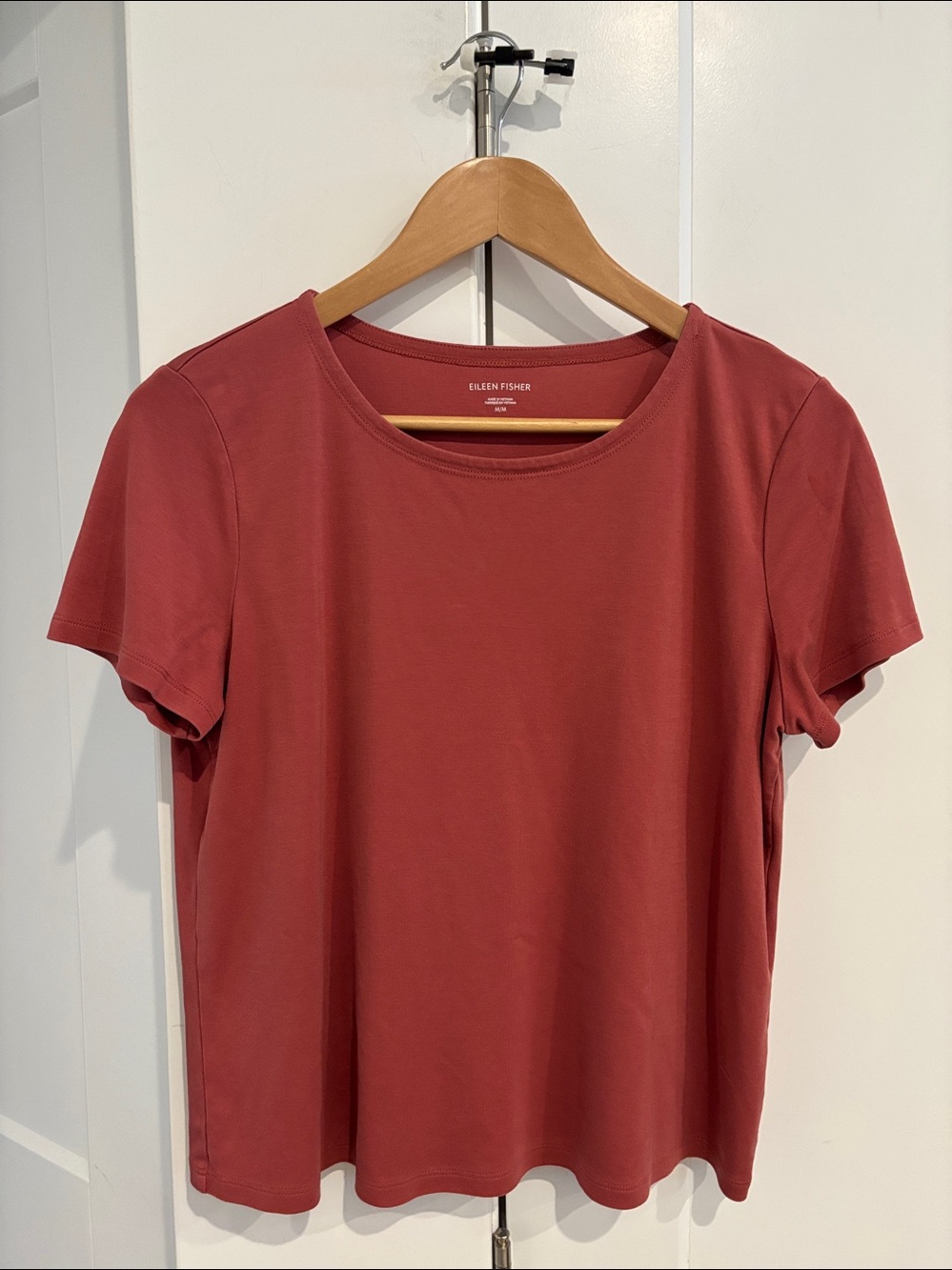 Eileen Fisher Short Sleeve Lyocell Tee. Size M
